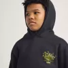 Sudadera con capucha para niños con discos rayados