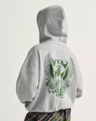 Sudadera con capucha retro de la paz mundial
