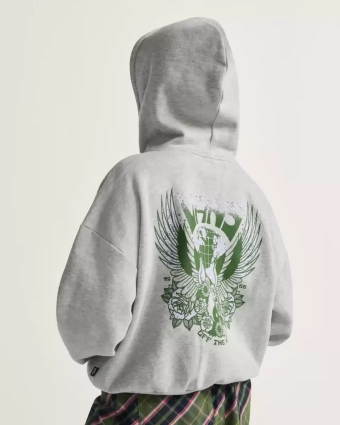Sudadera con capucha retro de la paz mundial