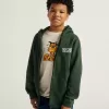 Sudadera con capucha y cremallera clasificada para niños