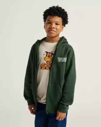 Sudadera con capucha y cremallera clasificada para niños