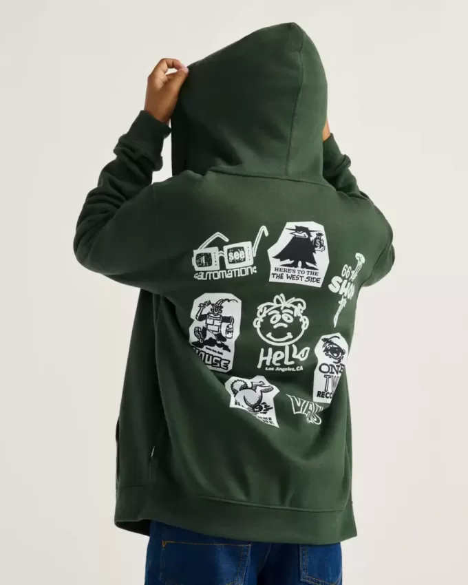 Sudadera con capucha y cremallera clasificada para niños