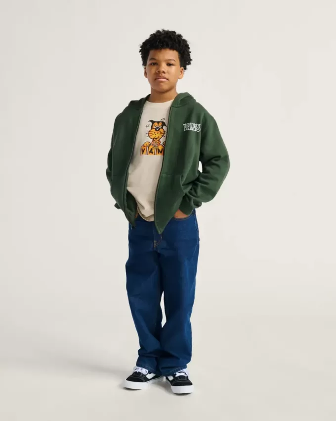 Sudadera con capucha y cremallera clasificada para niños