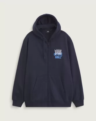 Sudadera con capucha y cremallera de pared de metal