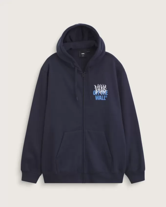 Sudadera con capucha y cremallera de pared de metal Sudadera con capucha y cremallera de pared de metal