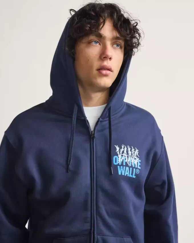 Sudadera con capucha y cremallera de pared de metal Sudadera con capucha y cremallera de pared de metal