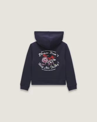 Sudadera con capucha y cremallera «Niños pequeños, no me molesten»