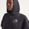 Sudadera con capucha y cremallera retro Dual Palm