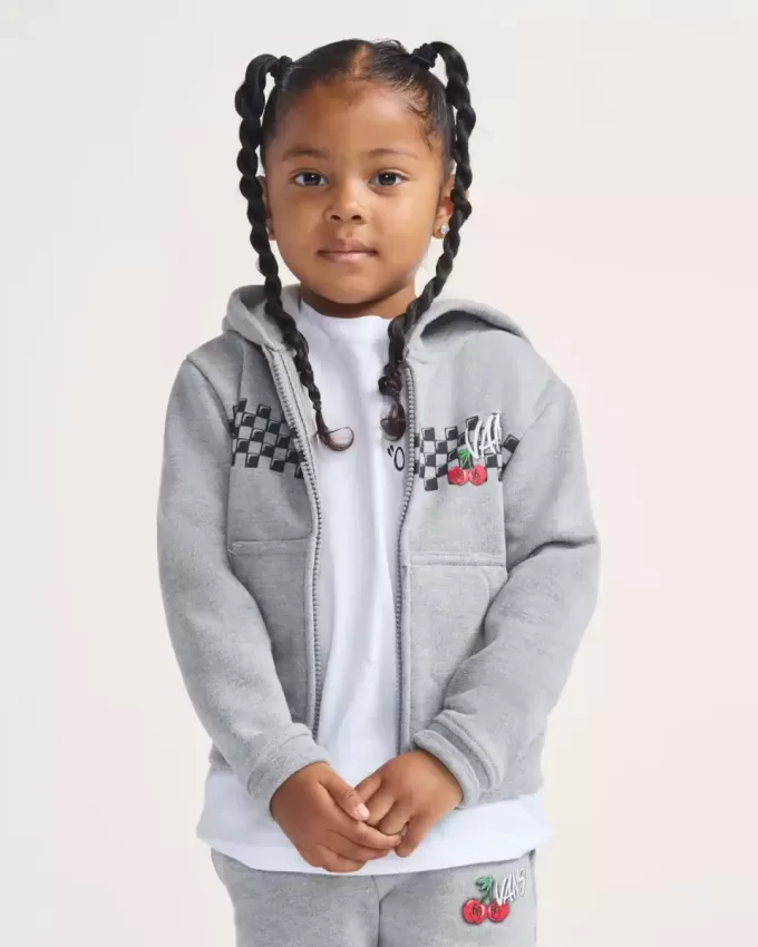 Sudadera con capucha y estampado de cerezas para niños pequeños