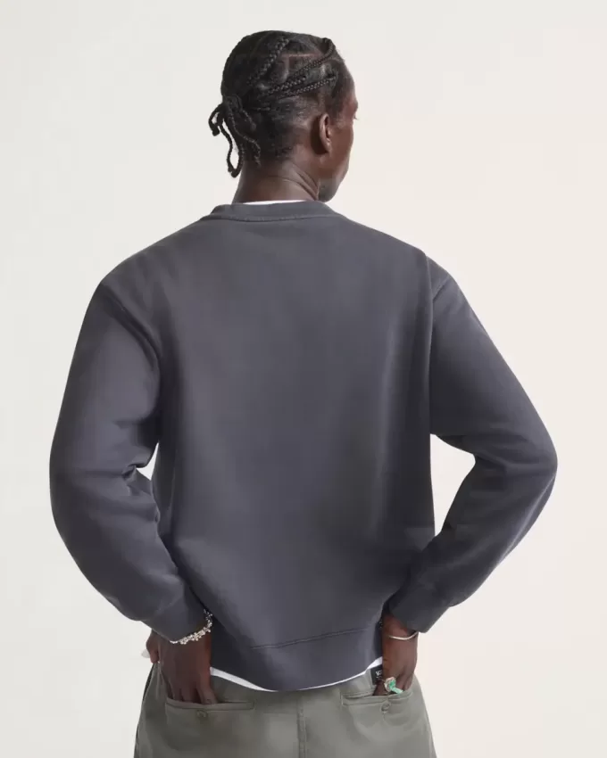 Sudadera con cuello redondo y estampado de cuadros de estrellas Sudadera con cuello redondo y estampado de cuadros de estrellas