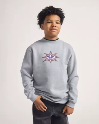 Sudadera con cuello redondo y estampado de estrellas para niños