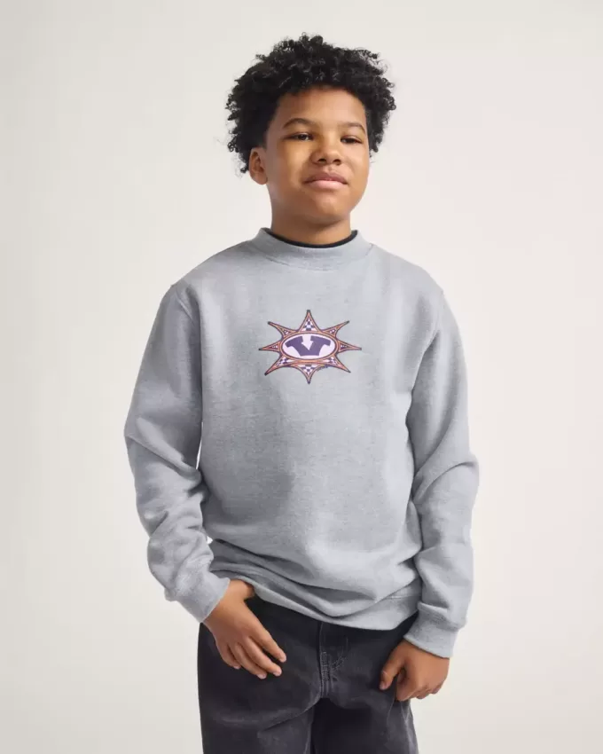 Sudadera con cuello redondo y estampado de estrellas para niños