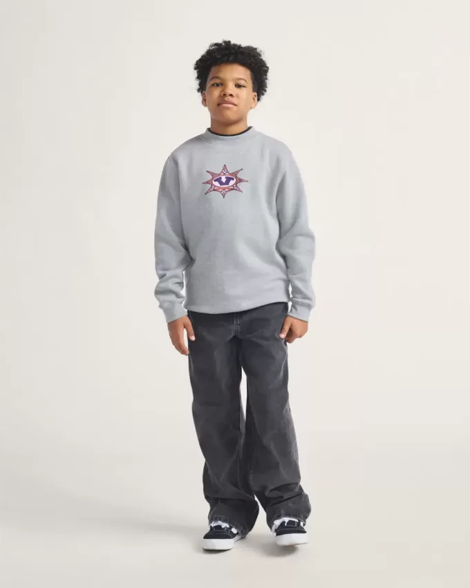 Sudadera con cuello redondo y estampado de estrellas para niños