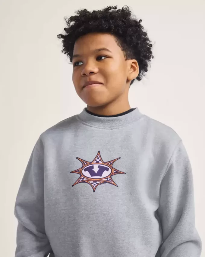 Sudadera con cuello redondo y estampado de estrellas para niños