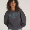 Sudadera con cuello redondo y gráfico de isla retro