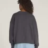 Sudadera con cuello redondo y gráfico de isla retro