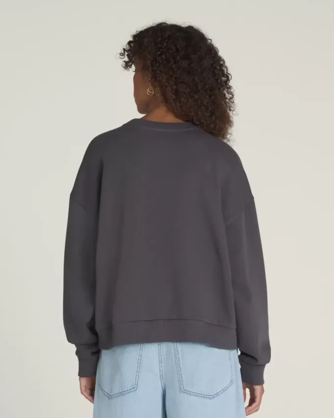 Sudadera con cuello redondo y gráfico de isla retro