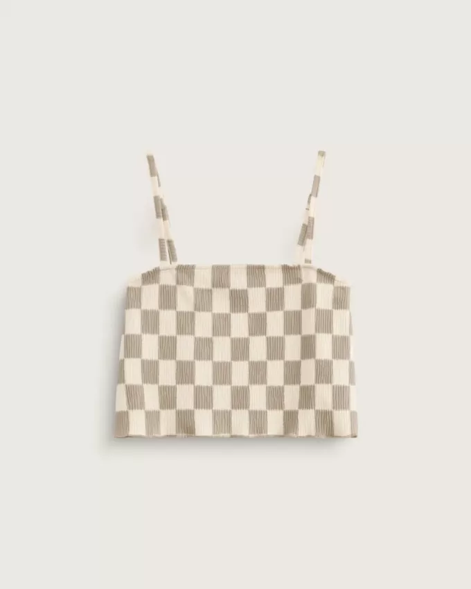 Top de tirantes con estampado de cuadros de Wren