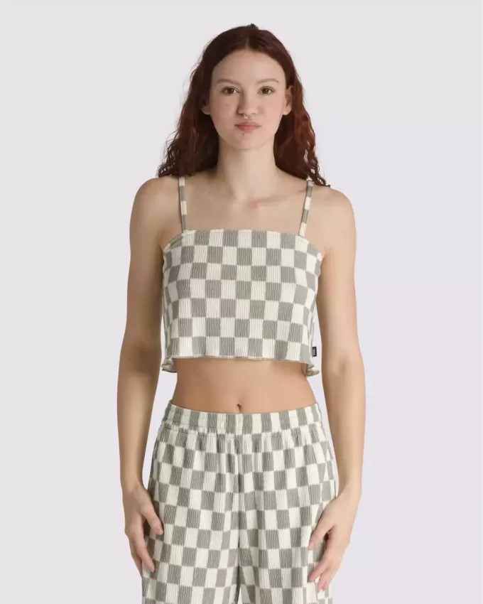 Top de tirantes con estampado de cuadros de Wren