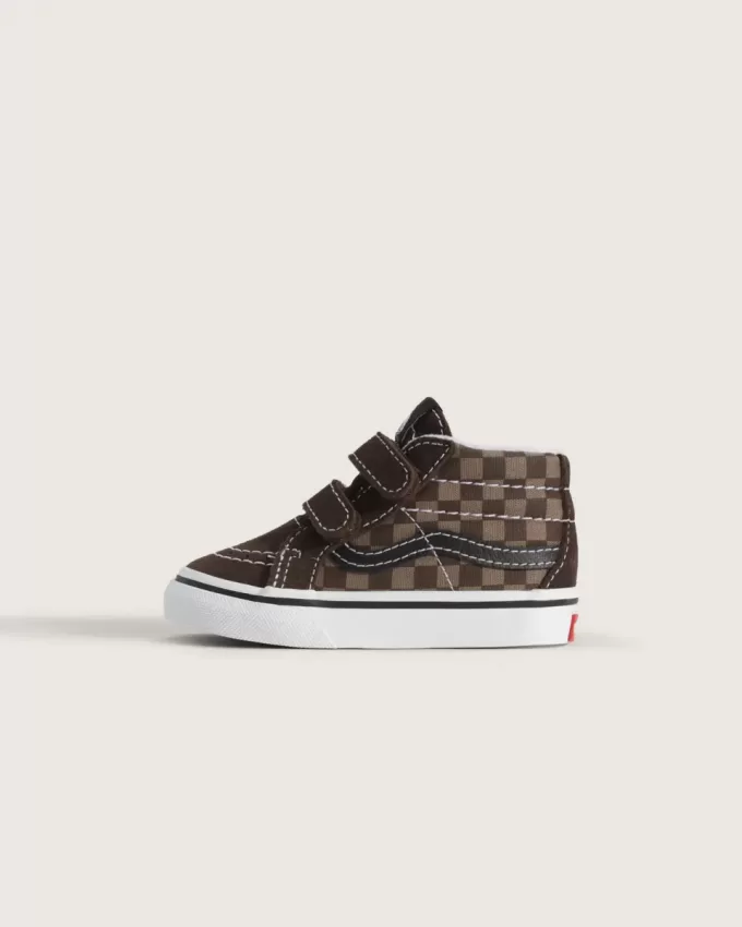 Zapatilla de cuadros Sk8-Mid V para niños pequeños