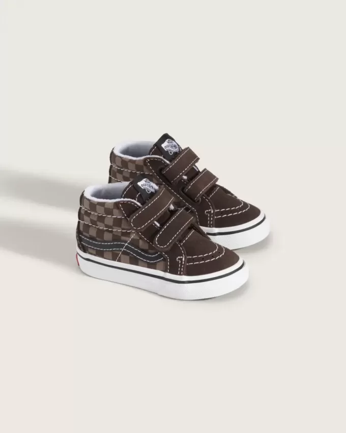 Zapatilla de cuadros Sk8-Mid V para niños pequeños