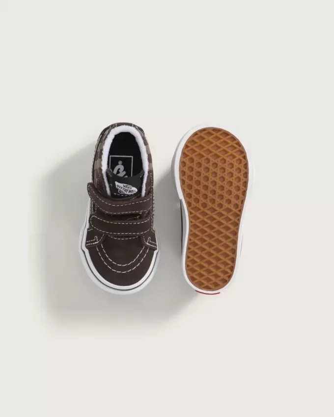 Zapatilla de cuadros Sk8-Mid V para niños pequeños