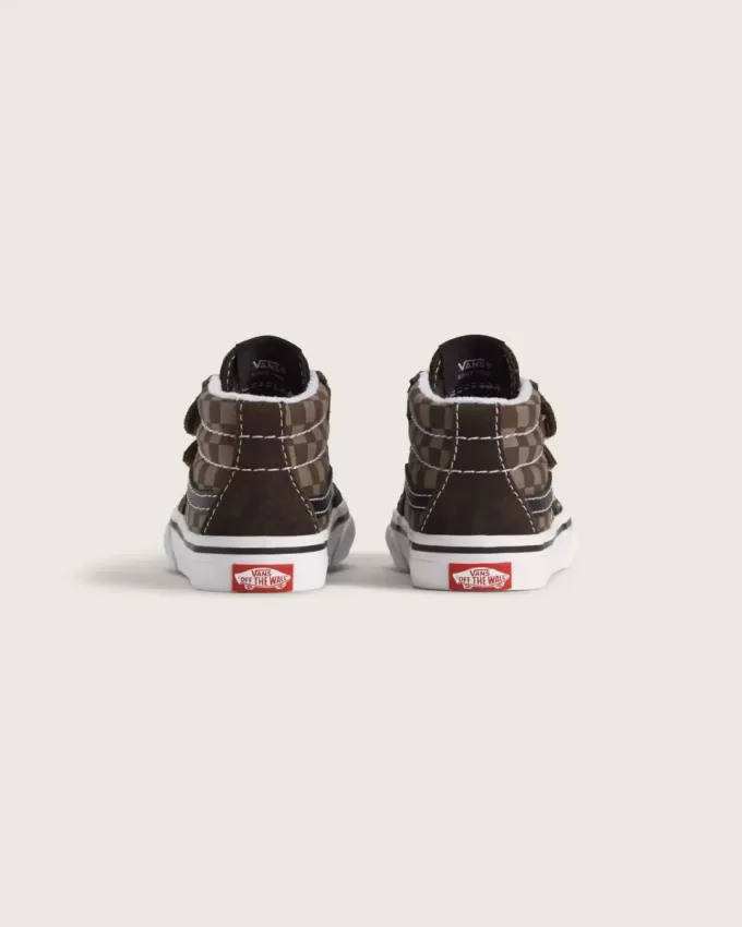 Zapatilla de cuadros Sk8-Mid V para niños pequeños