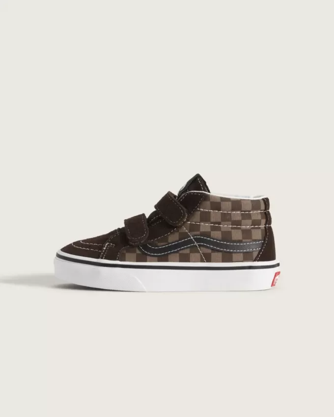 Zapatillas de cuadros Sk8-Mid V para niños pequeños
