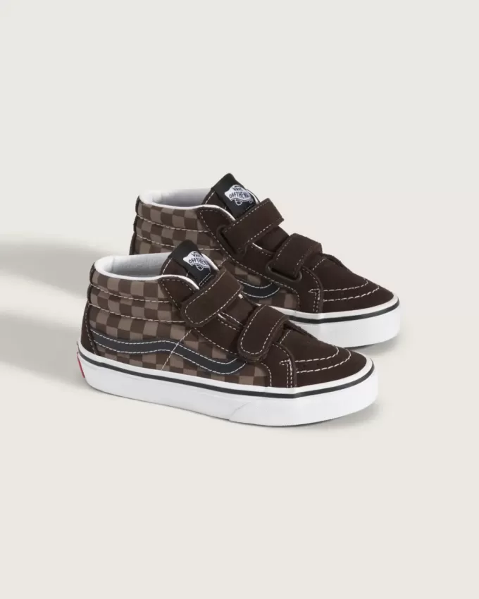 Zapatillas de cuadros Sk8-Mid V para niños pequeños