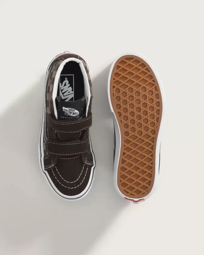 Zapatillas de cuadros Sk8-Mid V para niños pequeños
