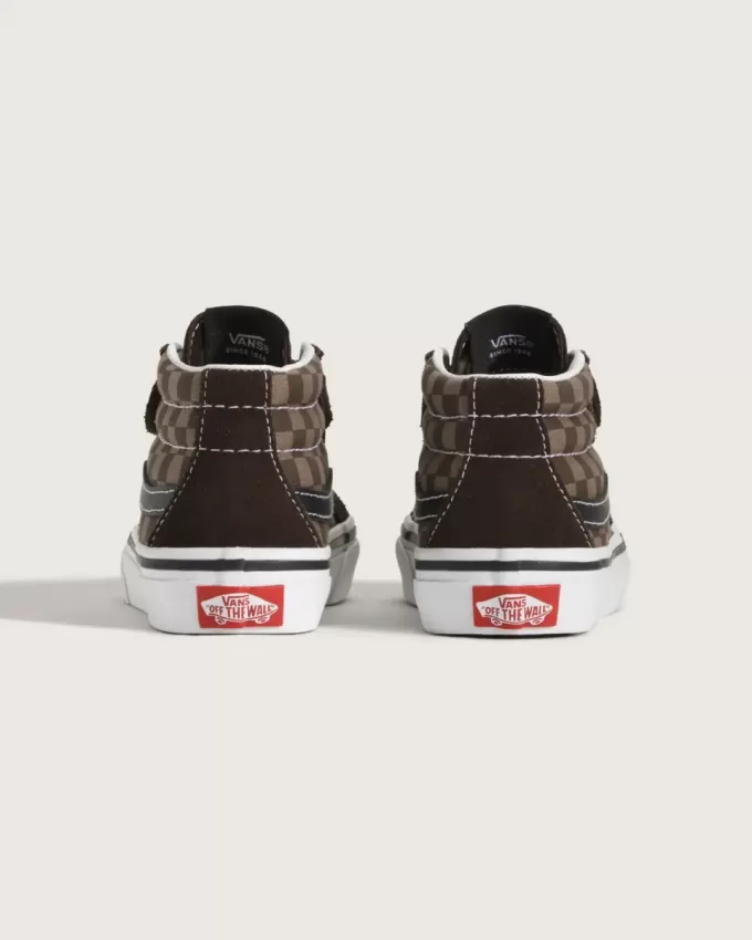 Zapatillas de cuadros Sk8-Mid V para niños pequeños