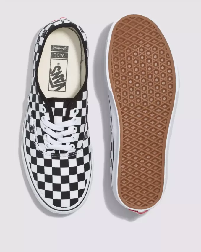 Zapato ancho con diseño de cuadros auténticos de Customs