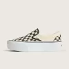 Zapato clásico de plataforma con diseño de cuadros y sin cordones