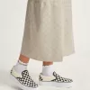 Zapato clásico de plataforma con diseño de cuadros y sin cordones