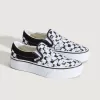 Zapato clásico de plataforma sin cordones con diseño de cuadros