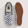 Zapato clásico de plataforma sin cordones con diseño de cuadros