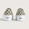 Zapato clásico de plataforma sin cordones con diseño de cuadros