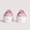 Zapato clásico de plataforma sin cordones con diseño de cuadros