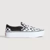Zapato clásico de plataforma sin cordones con diseño de cuadros