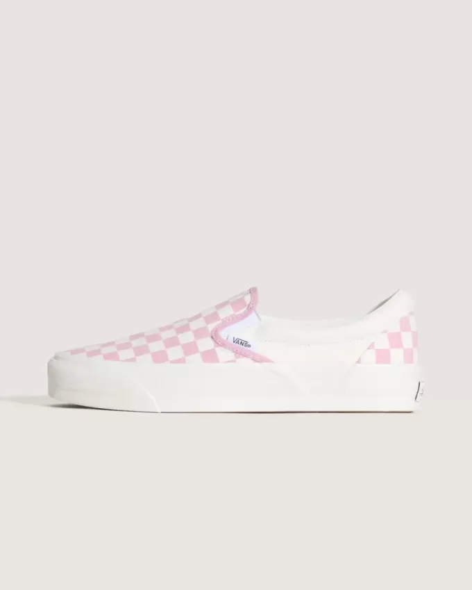 Zapato clásico premium sin cordones con diseño de cuadros
