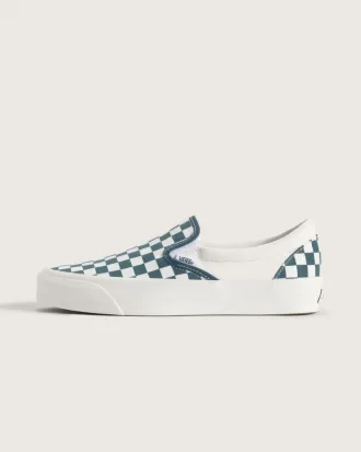 Zapato clásico premium sin cordones con diseño de cuadros