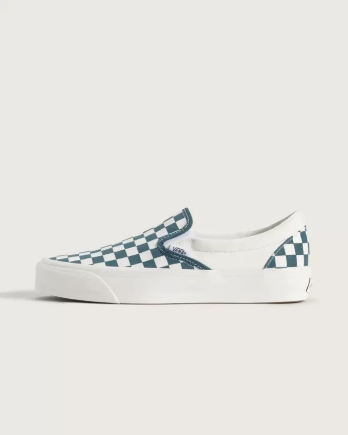 Zapato clásico premium sin cordones con diseño de cuadros