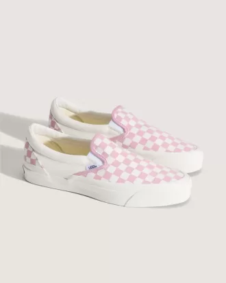 Zapato clásico premium sin cordones con diseño de cuadros