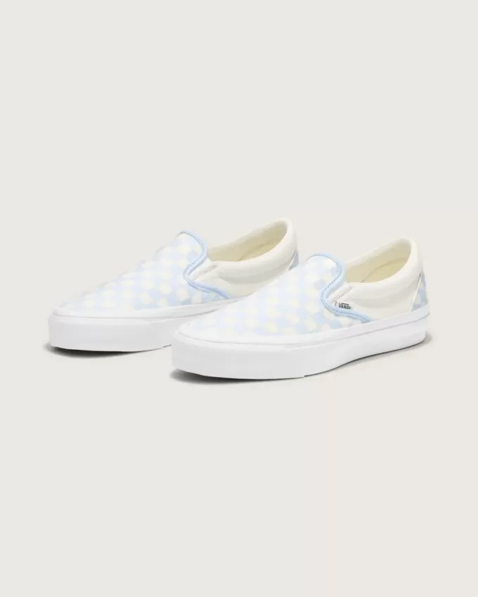 Zapato clásico premium sin cordones con diseño de cuadros