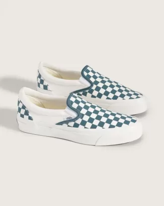 Zapato clásico premium sin cordones con diseño de cuadros
