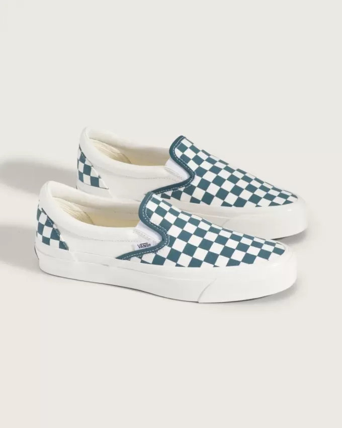 Zapato clásico premium sin cordones con diseño de cuadros