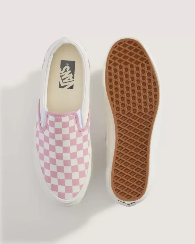 Zapato clásico premium sin cordones con diseño de cuadros