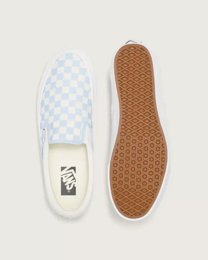 Zapato clásico premium sin cordones con diseño de cuadros