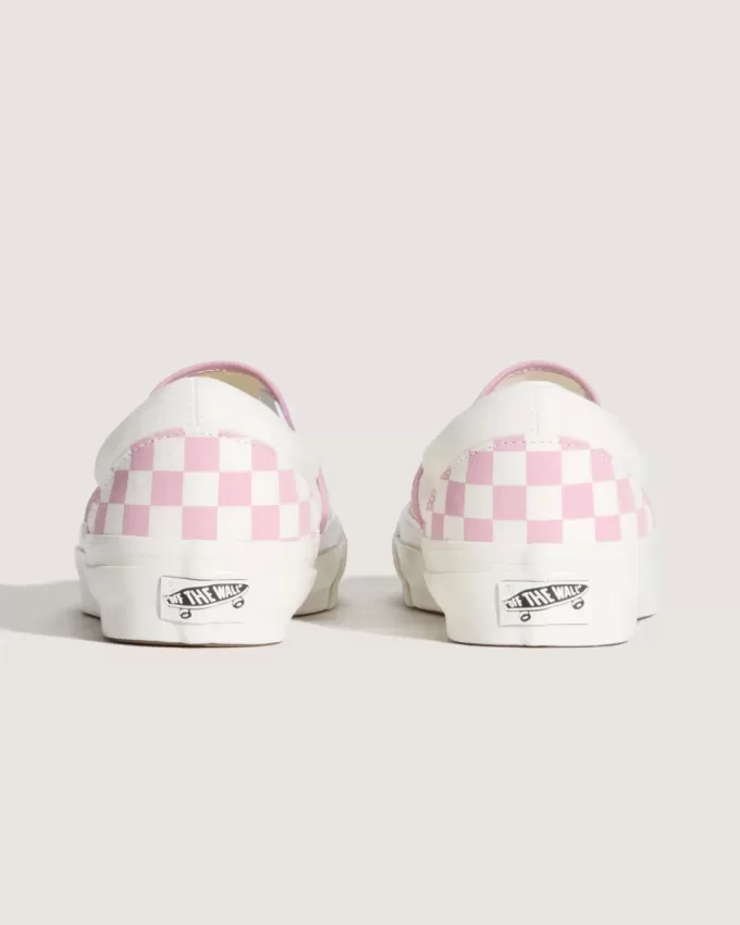 Zapato clásico premium sin cordones con diseño de cuadros
