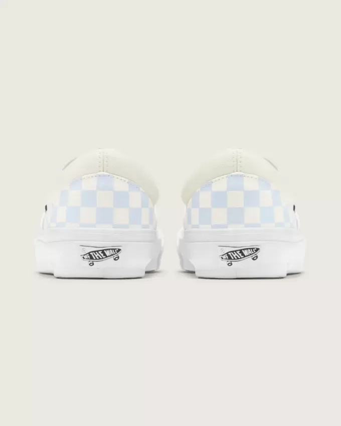 Zapato clásico premium sin cordones con diseño de cuadros
